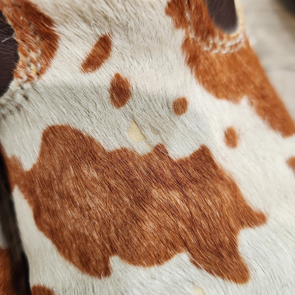 Double H Men's DH1035 Cowhide Print Leather Western Boots - Size 9M - Picture 7 of 7